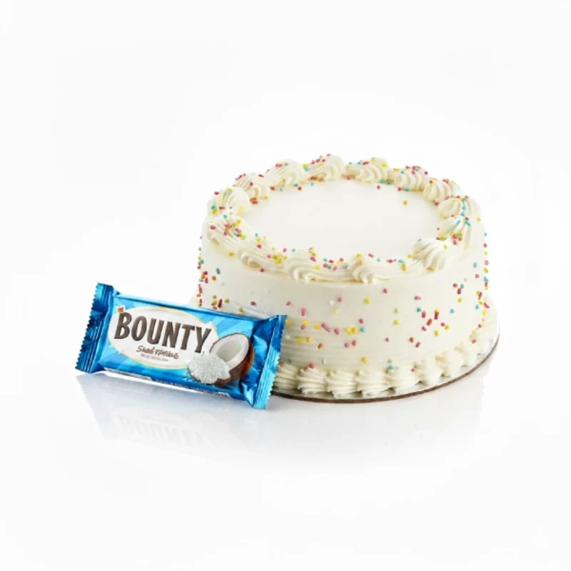 Bounty chocolate & 500 gm Vanilla Cake